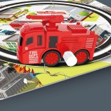 Kids Creative City Theme Cartoon Mini Rail Car Toy Plastic DIY Assembly Puzzle Track Vehicle Set Kids Rail Car Puzzle Jigsaw Set