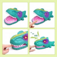Dinosaur Dentist Classic Bite Finger Game Dino Toy Funny Family Party Tabletop Board Game with LED Light and Sound