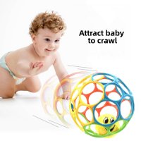 Kids Educational Toys Sensory Baby Toys 6 to 12 Months Silicone Hand Ball Baby Teether Rattle Toy Color Baby Rattle Teether