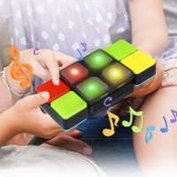 Music Flashing Cube Game Electronic Novelty Puzzle Game for Teens Kids Speed Game Board Game Machine Cube Toys with Light Music