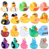 Fun Bath Toys Assorted Cute Duck Designs Waterproof Rubber Ducks Collection Novelty Gift for Kid Cartoon Duck Figures Blind Box